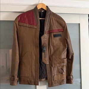 Finn Star Wars Brown and Red leather Jacket